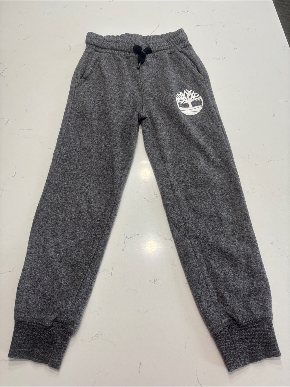 Timberland Kids Charcoal Gray Logo Joggers - Small Size 8